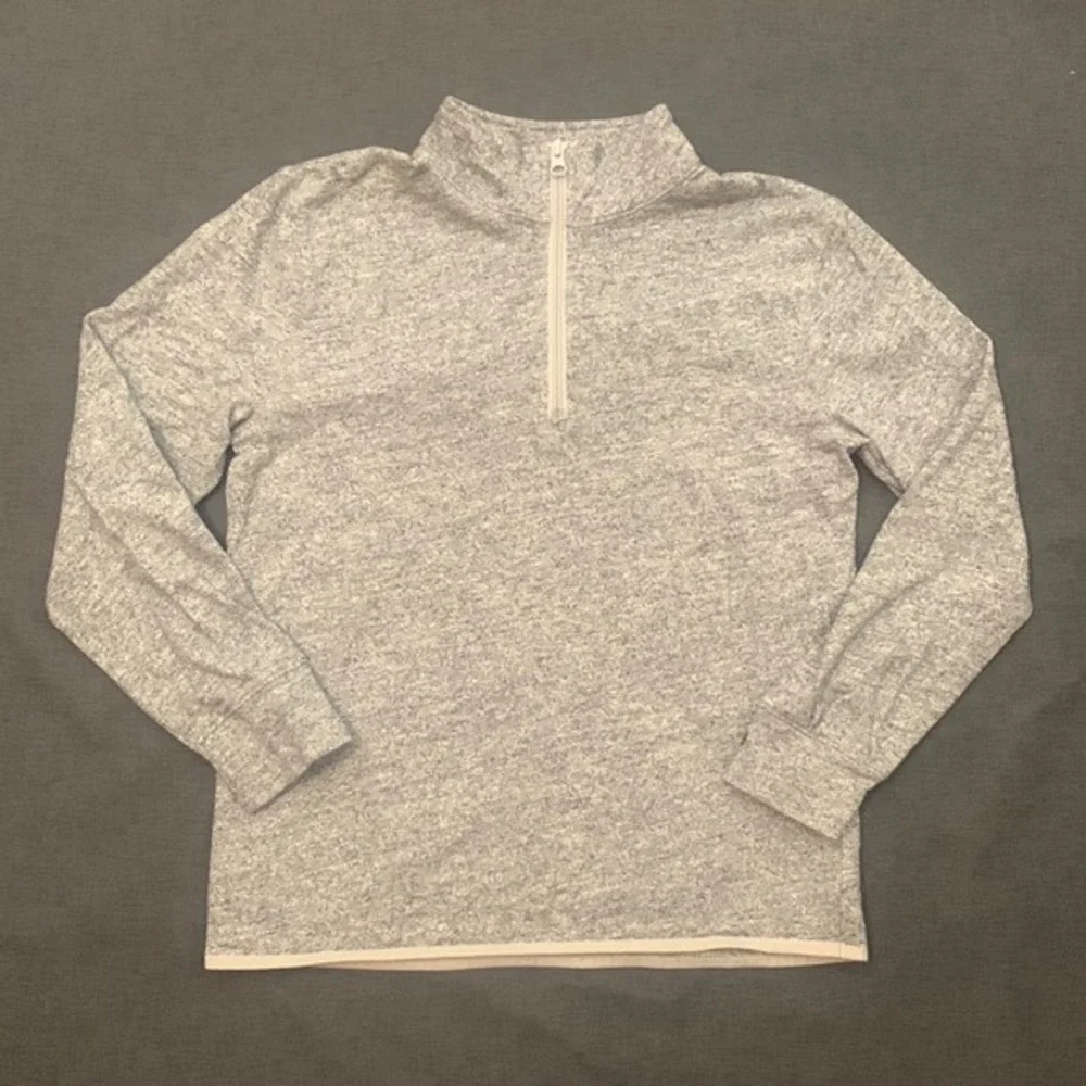 GAP Kids Gray 1/4‎ Zip Pullover Long Sleeve Sweatshirt Top Youth Boys Size XXL